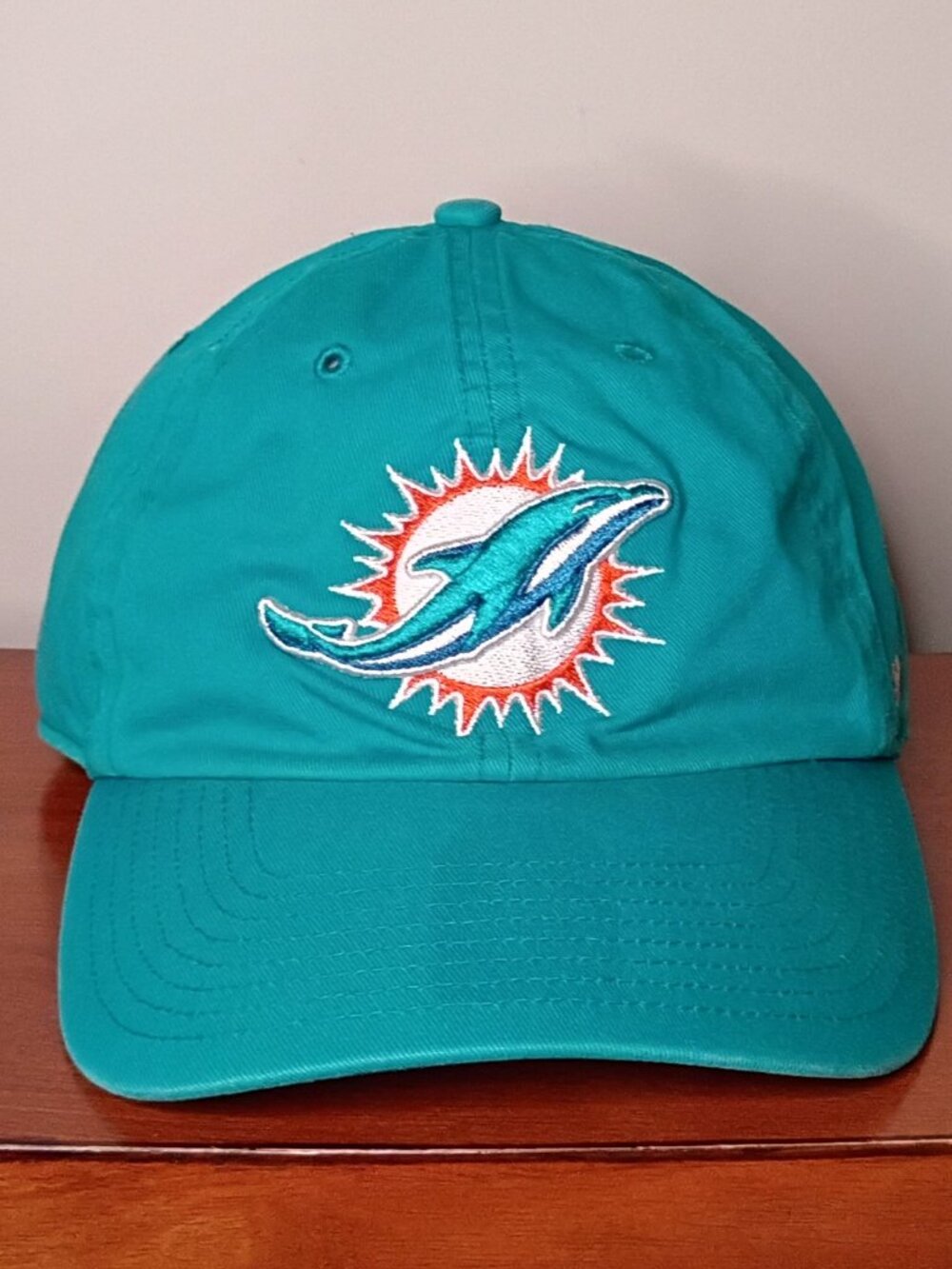 Aqua Miami Dolphins NFL Strapback Baseball Cap Dad Hat